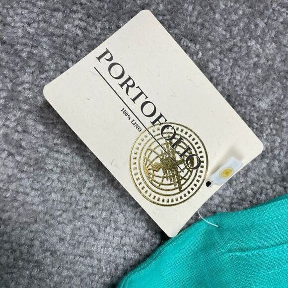 VTG Portfolio Women’s Small Caribbean Blue Linen Sleeveless Blouse Top NWT - Picture 5 of 5